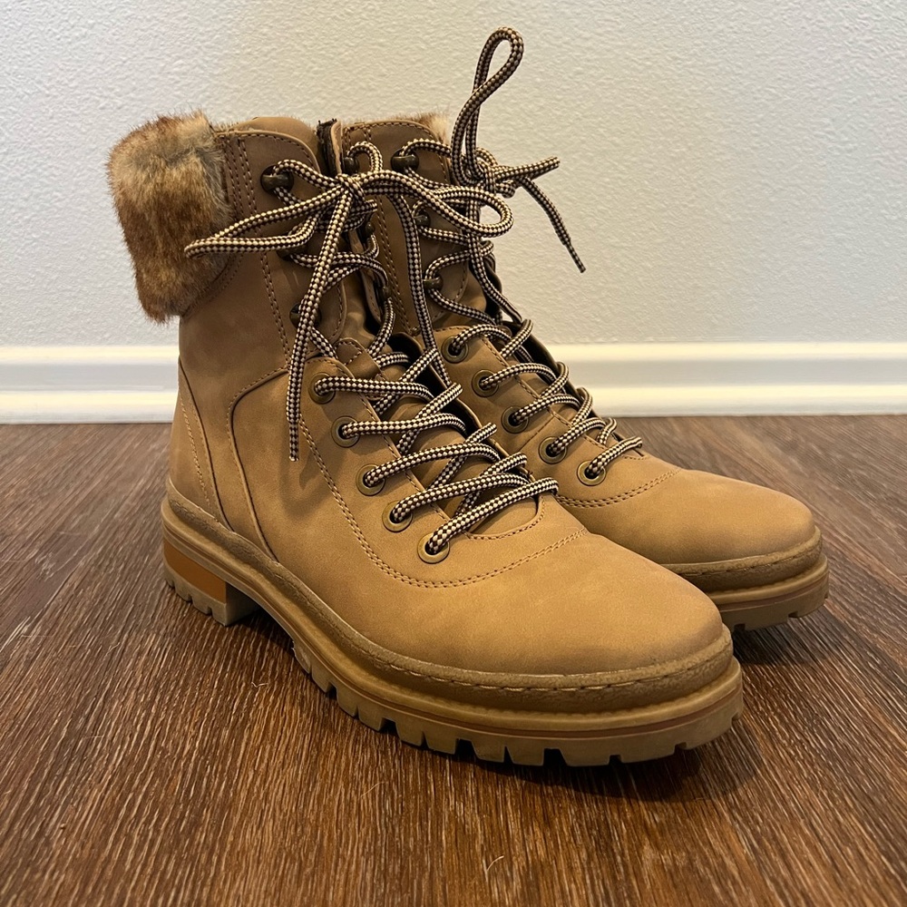 Steve Madden Brown Winter Boots with Faux Fur